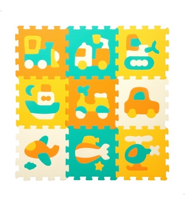 Picture of Paklājiņš mazuļiem Puzzle EVA Transports (9 kvadrāti, 32x32 cm ) no 10 men. CB39128