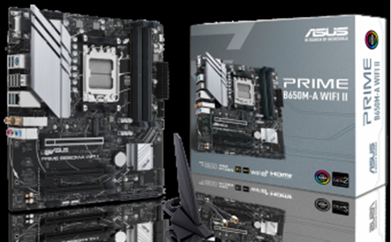 Picture of Mainboard|ASUS|AMD B650|Micro-ATX|Memory DDR5|Memory slots 4|3xPCI-Express 4.0 16x|2xM.2|1x15pin D-sub|1xHDMI|1xDisplayPort|4xUSB 2.0|4xUSB 3.2|1xPS/2|1xRJ45|3xAudio port|PRIMEB650M-AWIFIII