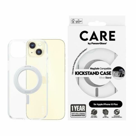 Изображение Panzer Glass CARE by PanzerGlass Kickstand Case MagSafe for iPhone 15 Plus - silver