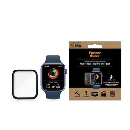 Picture of PanzerGlass PanzerGlass Curved Apple Watch 7 45mm Antibacterial czarny/black