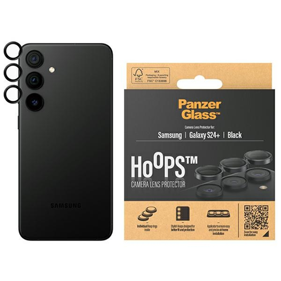 Picture of PanzerGlass Panzerglass Hoops Camera Sam S24+ Czarny/Black 1208 Camera Lens Protector Hoop Optic Rings