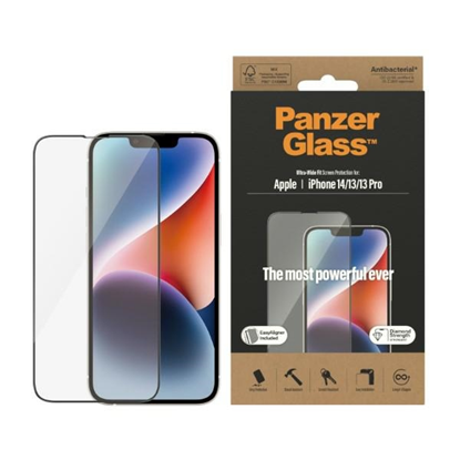 Picture of PanzerGlass | Screen protector | Apple | iPhone 14/13/13 Pro | Glass | Black | Ultra-Wide Fit; Easy installation; Privacy Filter; Fingerprint resistant | Privacy
