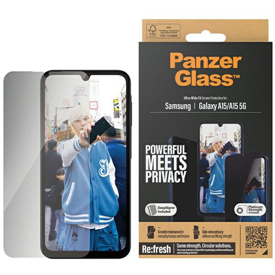 Picture of PanzerGlass PanzerGlass Ultra-Wide Fit Sam A15 / A15 5G Privacy Screen Protection Easy Aligner Included P7349