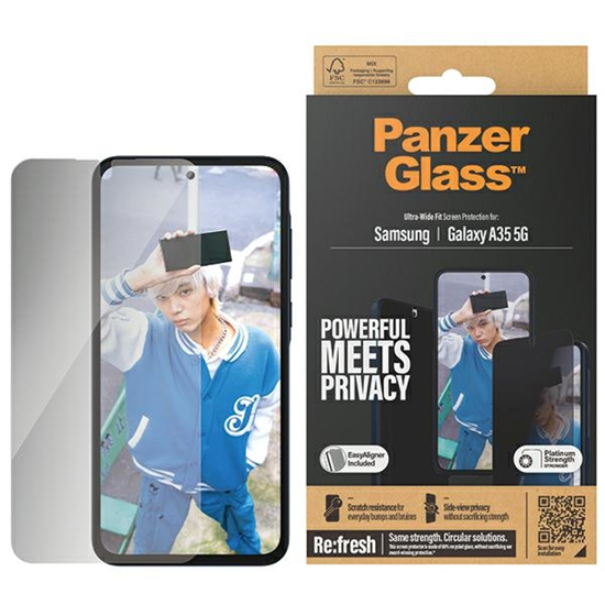 Picture of PanzerGlass PanzerGlass Ultra-Wide Fit Sam A35 5G A356 Privacy Screen Protection Easy Aligner Included P7357