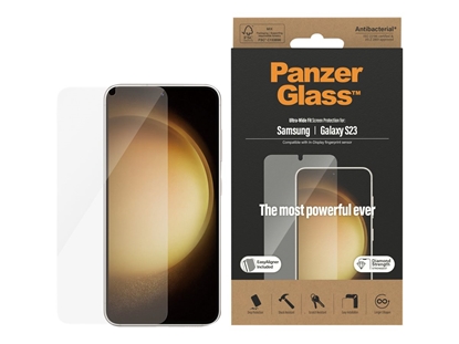Picture of PanzerGlass Screen Protector Samsung Galaxy S23, Ultra-Wide Fit W. Easyaligner | PanzerGlass