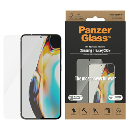 Attēls no PanzerGlass Screen Protector Samsung Galaxy S23+, Ultra-Wide fit W. Easyaligner | PanzerGlass