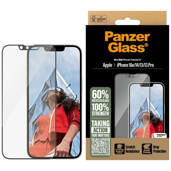 Picture of PanzerGlass Screen Protector iPhone 16e 14 13 13 Pro UWF