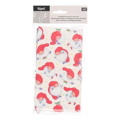 Изображение Papīra maisiņš Kapel Calendar 24gab. + 24 uzlīmes