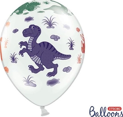 Изображение Party Deco Balon Dinozaury, mix, 30 cm, 6 szt. uniwersalny