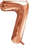 Attēls no Party Deco Balon foliowy Cyfra "7", 86cm, róowe zoto uniwersalny