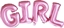 Picture of Party Deco Balon foliowy GIRL, róowy, 74x33 cm uniwersalny