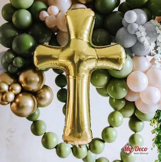 Изображение Party Deco Balon foliowy Krzy zoty 103.5x74.5cm