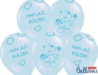 Picture of Party Deco Balony na pierwsze urodziny, Mi - Mam ju roczek, bkitne, 30 cm, 6 szt. uniwersalny