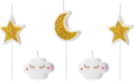 Изображение Party Deco wieczki pikery Little Star - 5 szt. uniwersalny