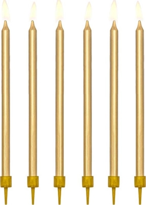 Picture of Party Deco wieczki urodzinowe zote - 12 szt. uniwersalny