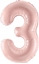 Attēls no PartyDeco Balon foliowy 3 jasny róowy 72cm