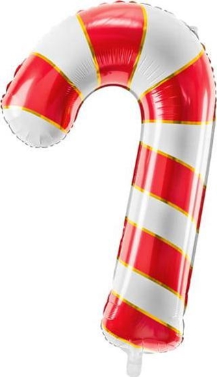 Picture of PartyDeco Balon foliowy Cukrowa laska, 50x82cm, czerwony one size