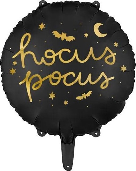 Изображение PartyDeco Balon foliowy Hocus Pocus, 45 cm, czarny one size