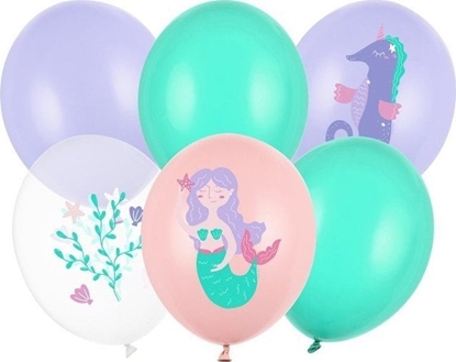 Picture of PartyDeco Balony lateksowe kolorowe Morski wiat 6 szt