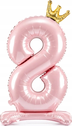 Attēls no PartyDeco Stoj±cy balon foliowy 8 jasny ró 84cm