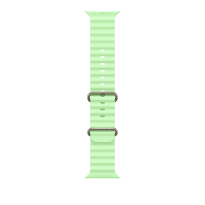 Изображение Pasek Ocean w kolorze neonowej zieleni do koperty 49 mm - elementy z tytanu w kolorze naturalnym