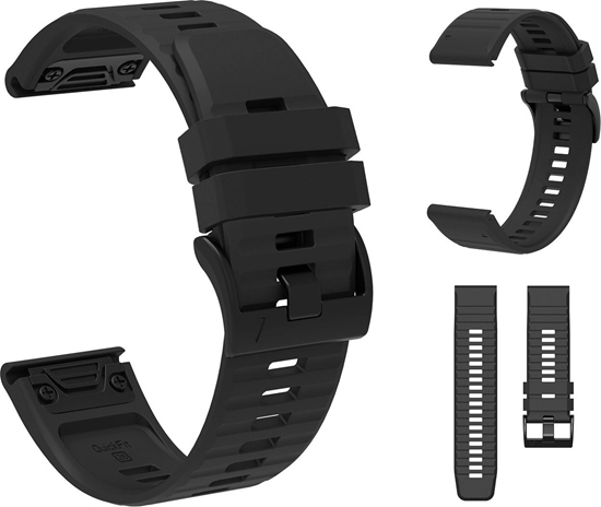 Picture of Pasek silikonowy do Garmin Fenix 3/5X/6X/7X Pro - czarny