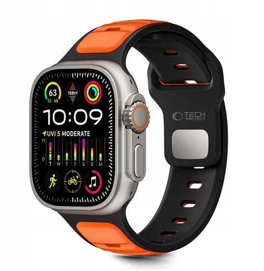 Picture of Pasek Tech-Protect IconBand Line do Apple Watch 8 / 9 / 10 / 11 / SE / Ultra 44/45/46/49mm Black/orange