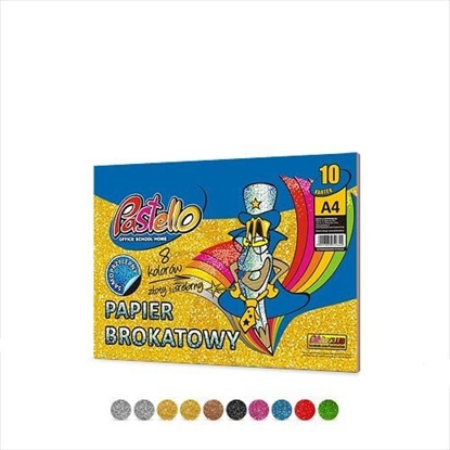 Изображение Pastello Papier brokatowy samoprzylepny A4 10k. PASTELLO Pastello