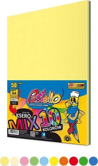 Изображение Pastello Papier ksero A4 160g mix kolorów 50 arkuszy