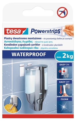 Attēls no Pašlīmējošas loksnes tesa Powerstrips®, abpusējas, ūdensizturīgas, 6 gab.