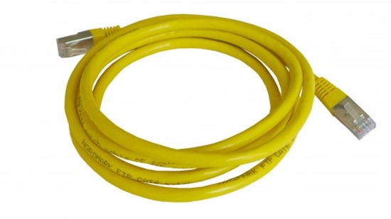 Изображение Patch cord | Patch Kabelis | Patch cable | 1m | CAT6 | FTP | STP | 100cm | ElectroBase ® | Dzeltens