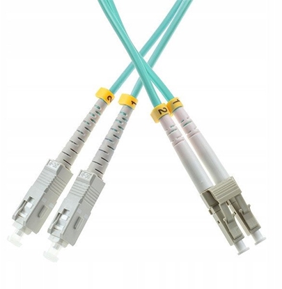 Attēls no Patchcord MM SC/UPC-LC/UPC duplex 1m 50/125 3.0mm OM3