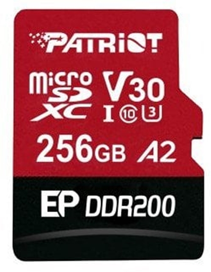 Picture of PATRIOT MEMORY Micro SDXC DDR200 with A+C card reader 256GB UHS-I U3/A2/C10/V30