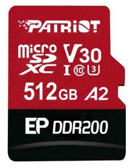 Picture of Karta Patriot EP DDR200 MicroSDXC 512 GB Class 10 UHS-I/U3 A2 V30 (PEF512GEP33MCX)