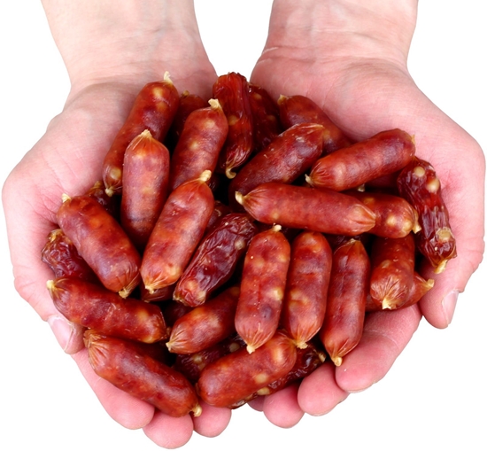 Picture of Pausesnack przysmak dla psa, serdelki z kaczk, 5cm 500 g