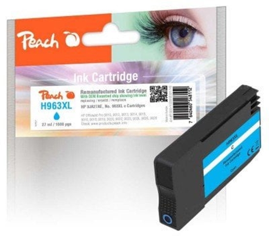 Изображение Peach Patrone HP Nr.963XL 3JA27AE cyan OEM reset remanufactured