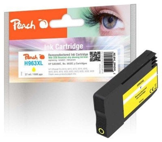 Изображение Peach Patrone HP Nr.963XL 3JA29AE yellow OEM reset remanufactured