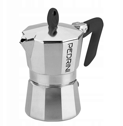 Attēls no Pedrini Coffee Maker Aluminum 6 Cups silver black (9084-3) (90843)