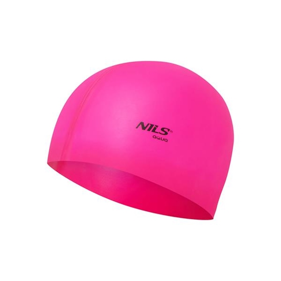 Picture of PELDCEPURE NQC SOLID COLOR PK01 PINK SILICONE SWIMMING CAP NILS AQUA