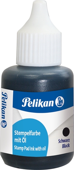 Picture of Pelikan Pelikan Stempelfarbe m.Öl schwarz 30 ml mit Pinsel
