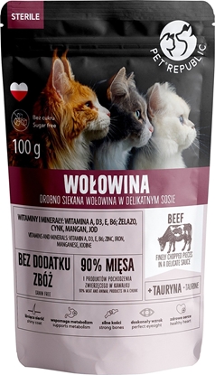 Picture of Pet Republic PET REPUBLIC KOT sasz.100g WOOWINA STERILE sos /24