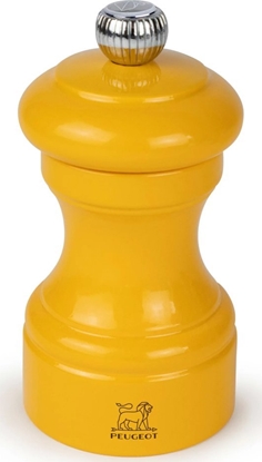 Attēls no Peugeot Bistrorama salt mill 10 cm yellow safron painted wood