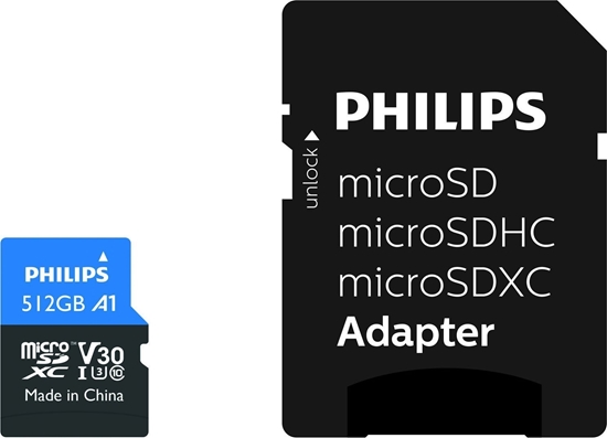 Picture of Philips MicroSDXC Card     512GB Class 10 UHS-I U3 incl. Adapter
