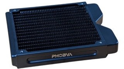 Picture of Phobya R27-S140 Radiator, 140 mm Radiator, 18 FPI, Kupferlamellen, 2x G1/4-Zoll-Anschlüsse  schwarz