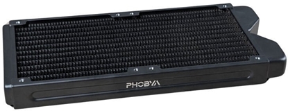 Picture of Phobya R27-S240 Radiator, 240 mm Radiator, 18 FPI, Kupferlamellen, 2x G1/4-Zoll-Anschlüsse  schwarz