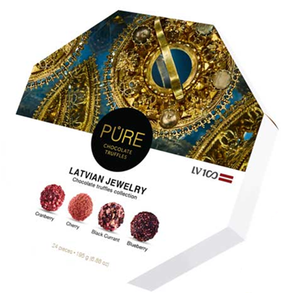 Picture of Piena šokolādes trifeļu kolekcija "24" ROTAS 195g, PURE