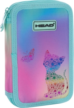 Picture of Piórnik Astra Piórnik podwójny Head ombre z uroczym kotkiem