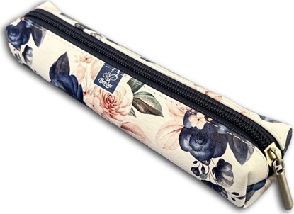 Attēls no Piórnik Bee-bee Piórnik mini prostokt niebieskie róe