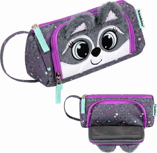 Изображение Piórnik Derform Piórnik saszetka trójktna Bambino Racoon Szop pracz