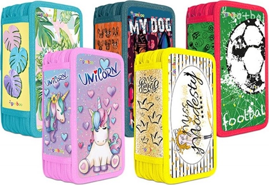 Picture of Piórnik Gimboo Piórnik szkolny GIMBOO, bez wyposaenia, 3 komory, mix kolorów